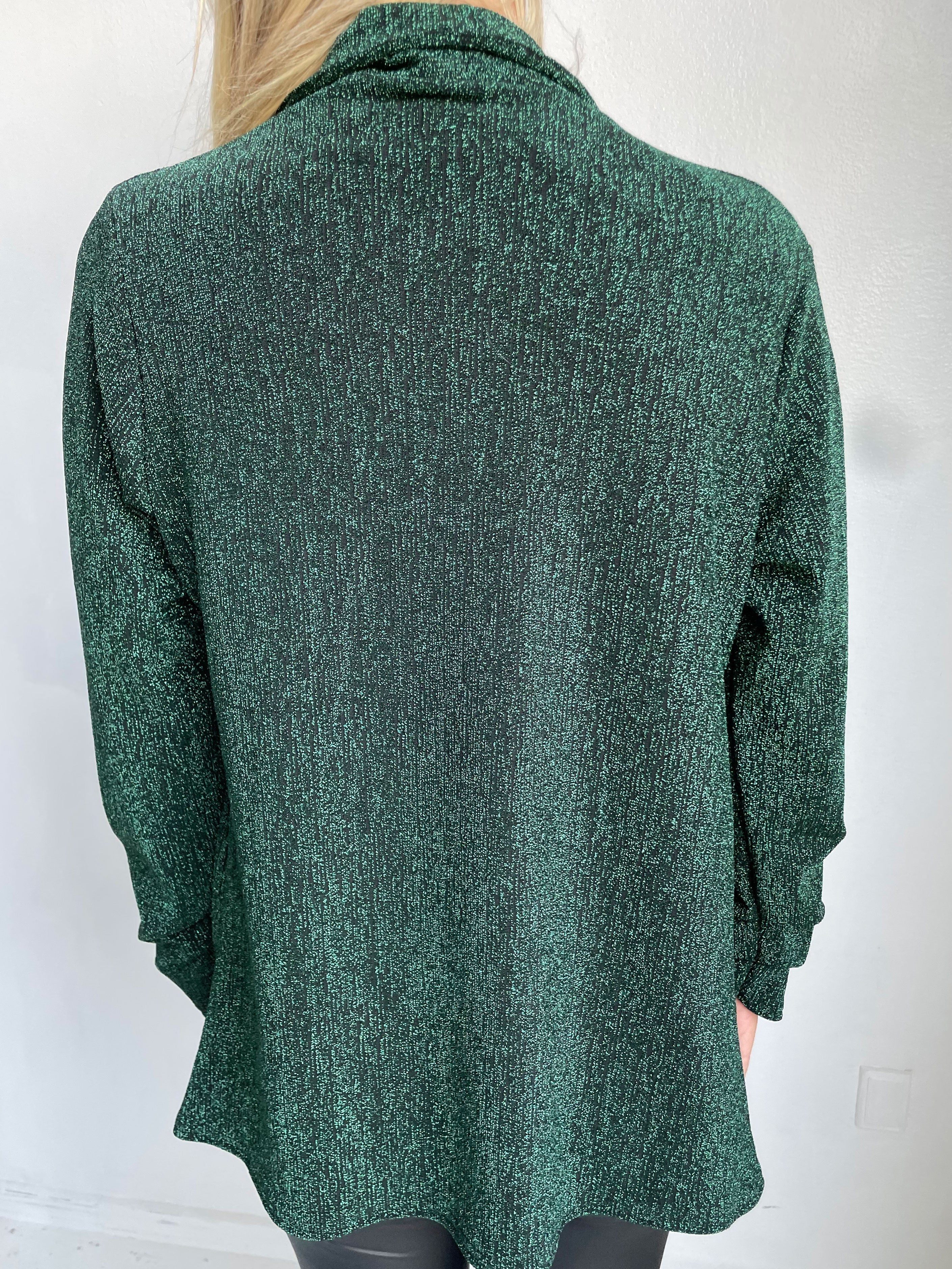 Misa - Lätt kavaj i glimmertyg - Black